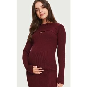 Hatch Burgundy Midi Dress